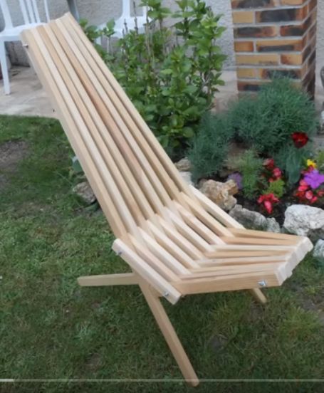 Складной деревянный стул кресло шезлонг для отдыха