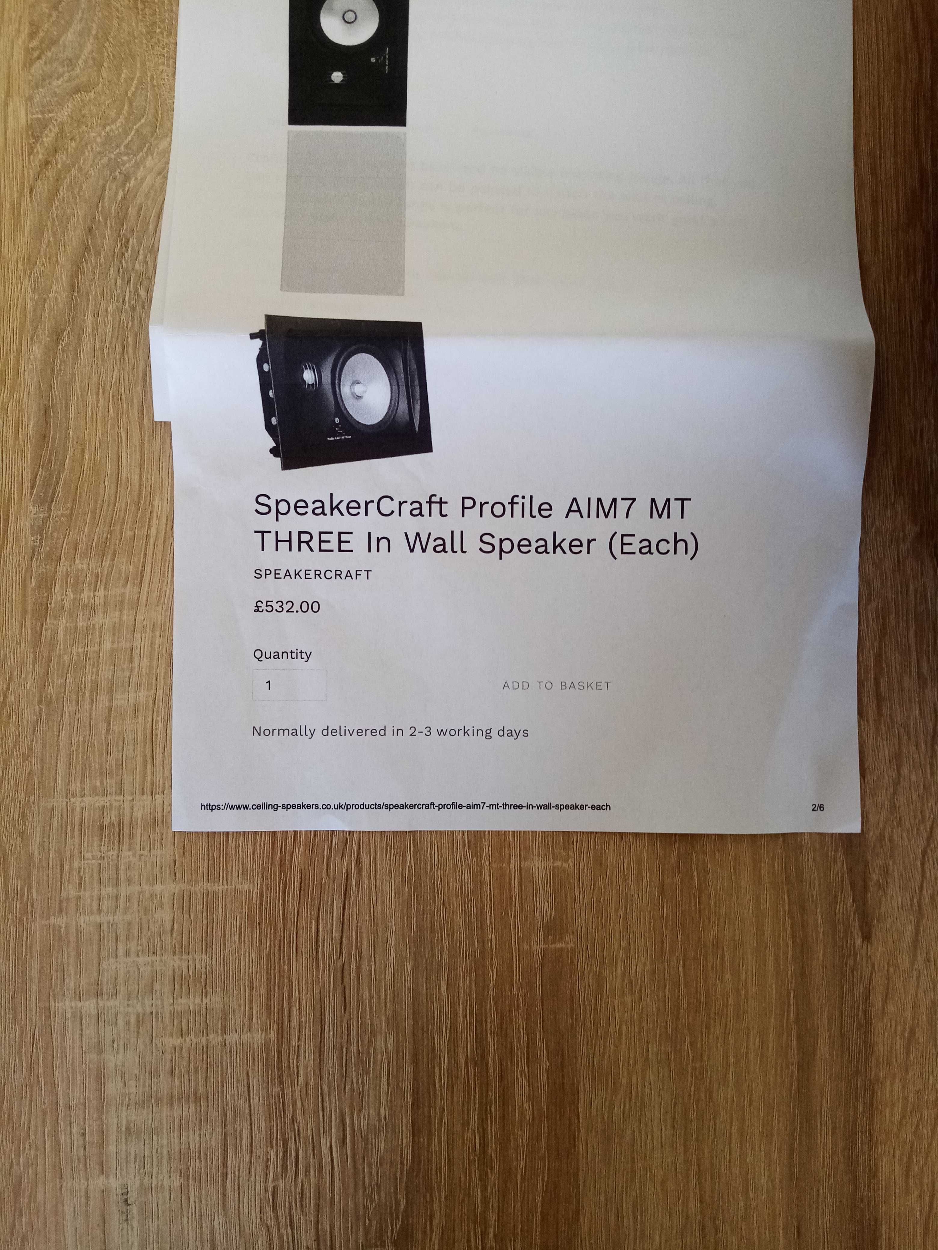 Głośnik montażowy SpeakerCraft AIM 7 MT
