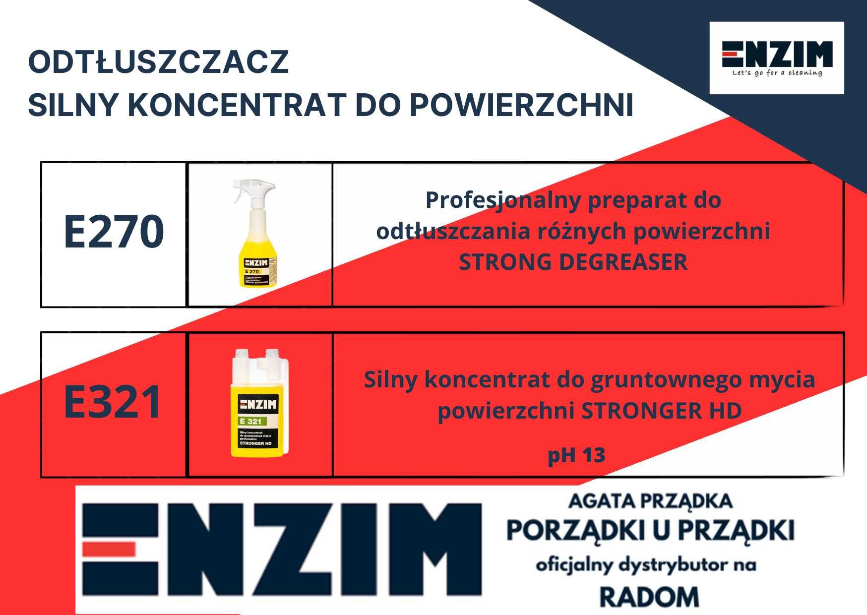 Zestaw 2-elementowy chemii do odtłuszczania i mycia powierzchni ENZIM