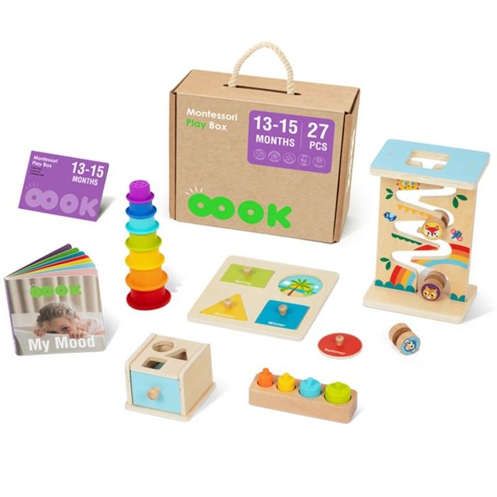 Box Pudełko XXL Montessori Edukacyjne 6w1 Sensoryczne 13-15 Mies