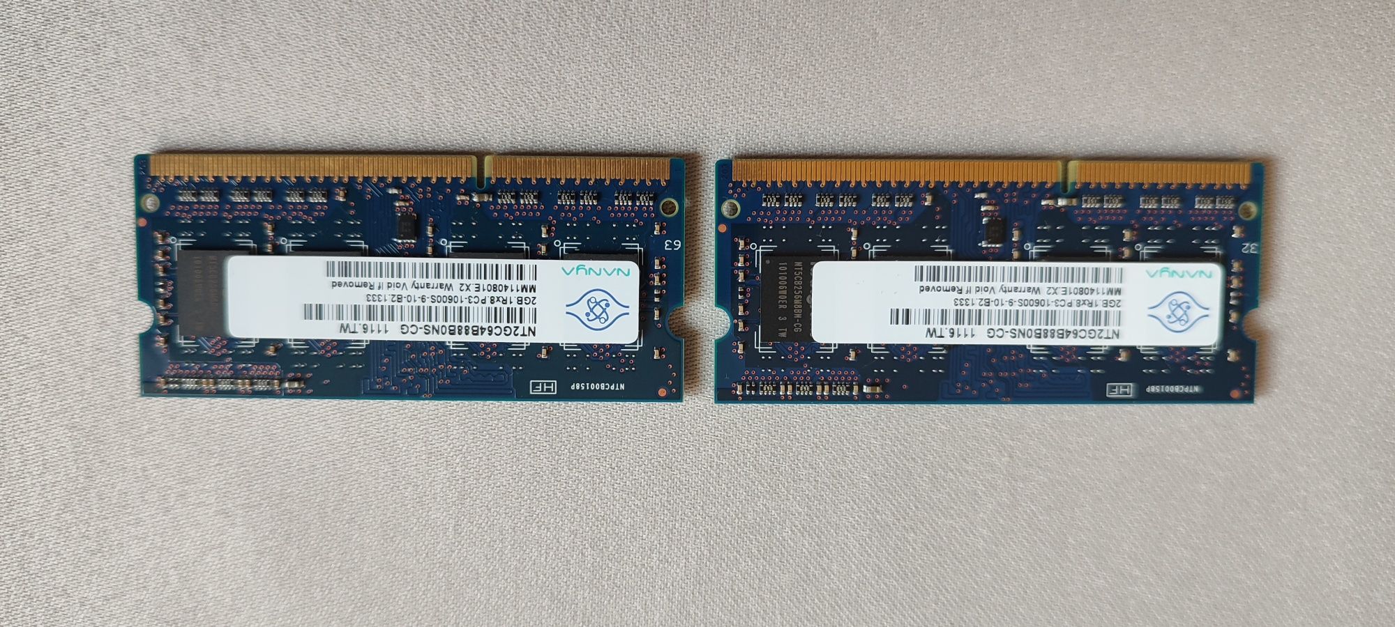 2x Pamięć do laptopa DDR3   4GB 2x2 GB