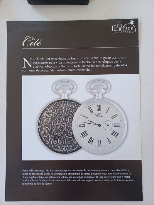 Relógio de Bolso Cité Colecção Mecânico