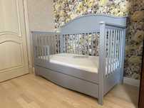Ліжечко Bellamy Good Night Grey 140х70 см для новонародженого, сірий