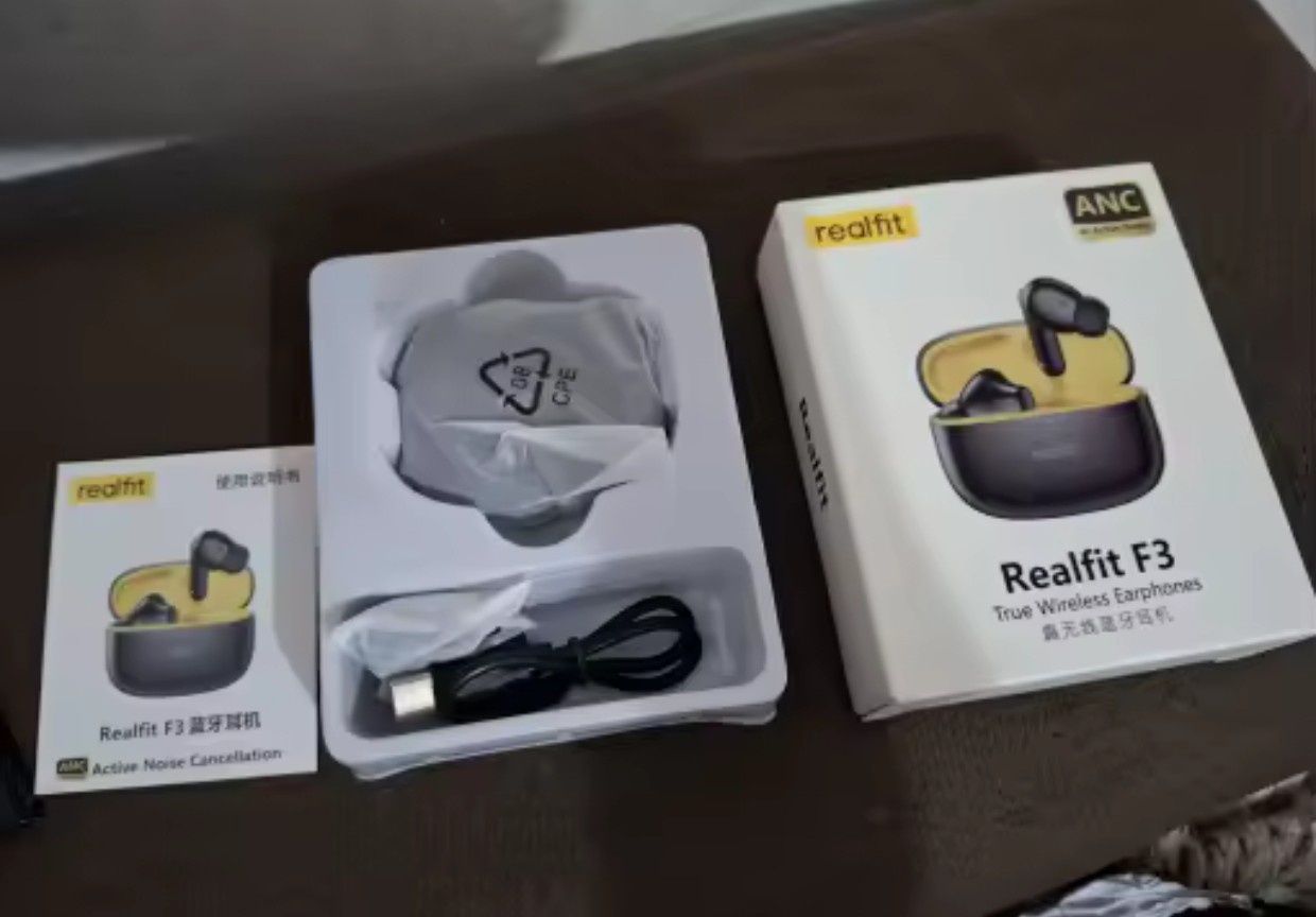 RealFitt F3 Bluetooth V5.4 ANC+ENC [Czarne]