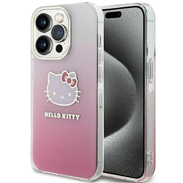 Etui Hello Kitty IML Gradient Electrop Kitty Head na iPhone 15 Pro - r