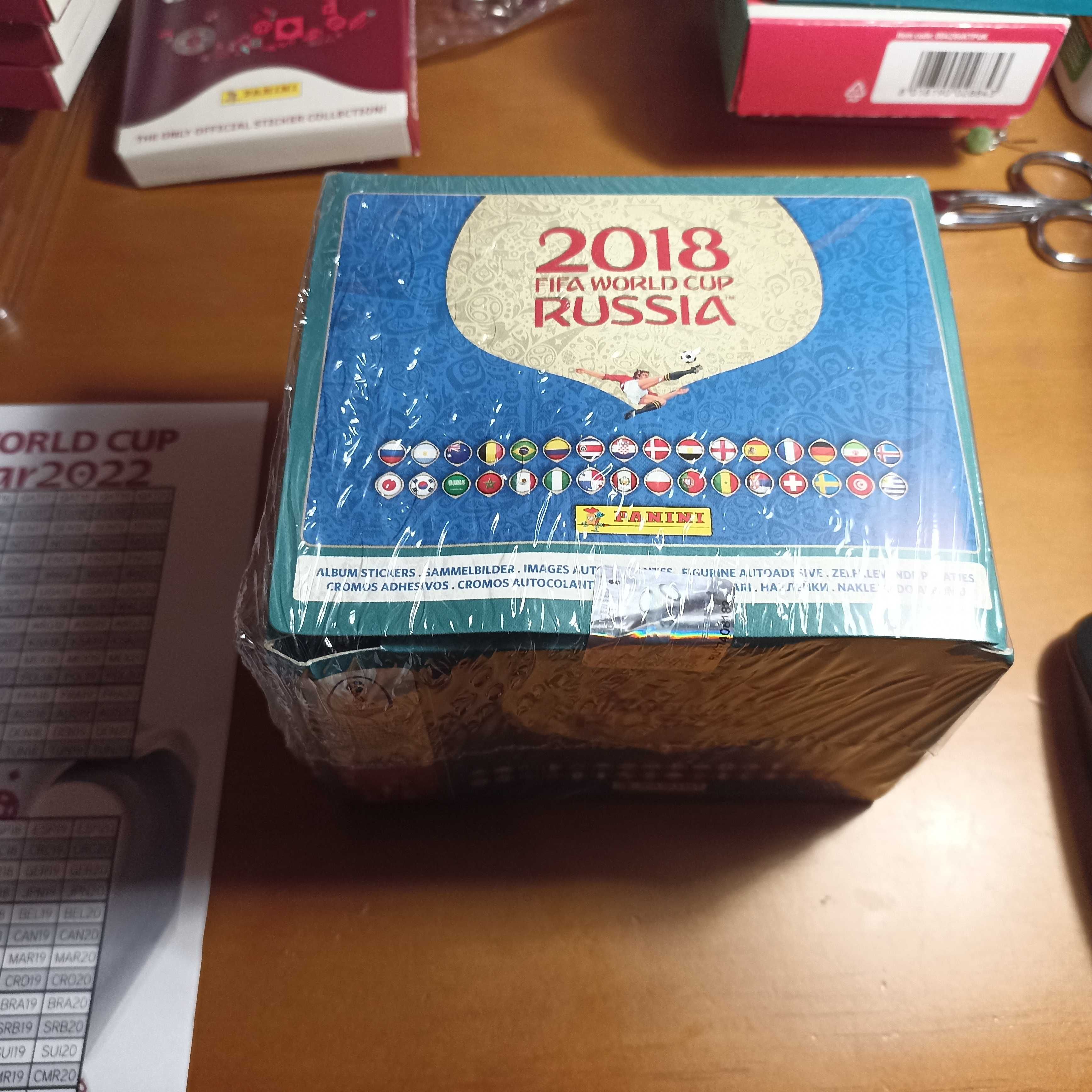 Caixa selada, cromos, saquetas Panini Mundial 2018 Russia
