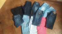 Sprzedam 12 par damskich  jak Nowe spodnie jeans i materiał.r.38/40
