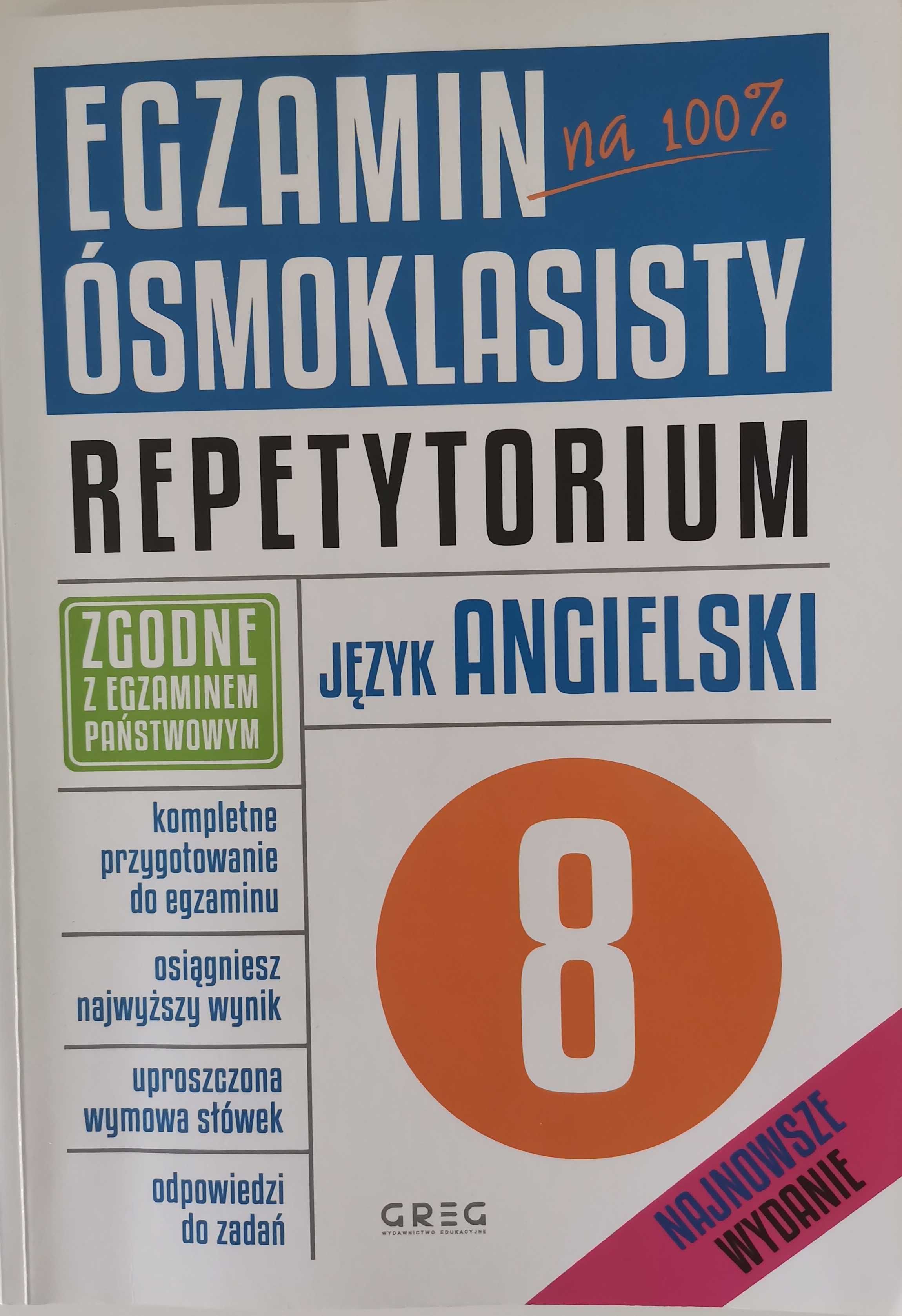 GREG Egzamin ósmoklasisty repetytorium język angielski