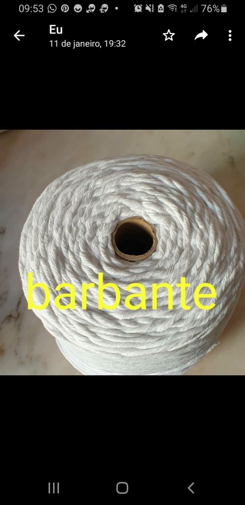 Macrame cordao e barbante