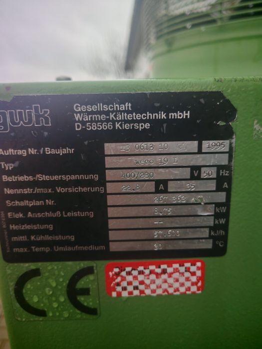 Chiller - Agregat chłodniczy GWK Weco 19L