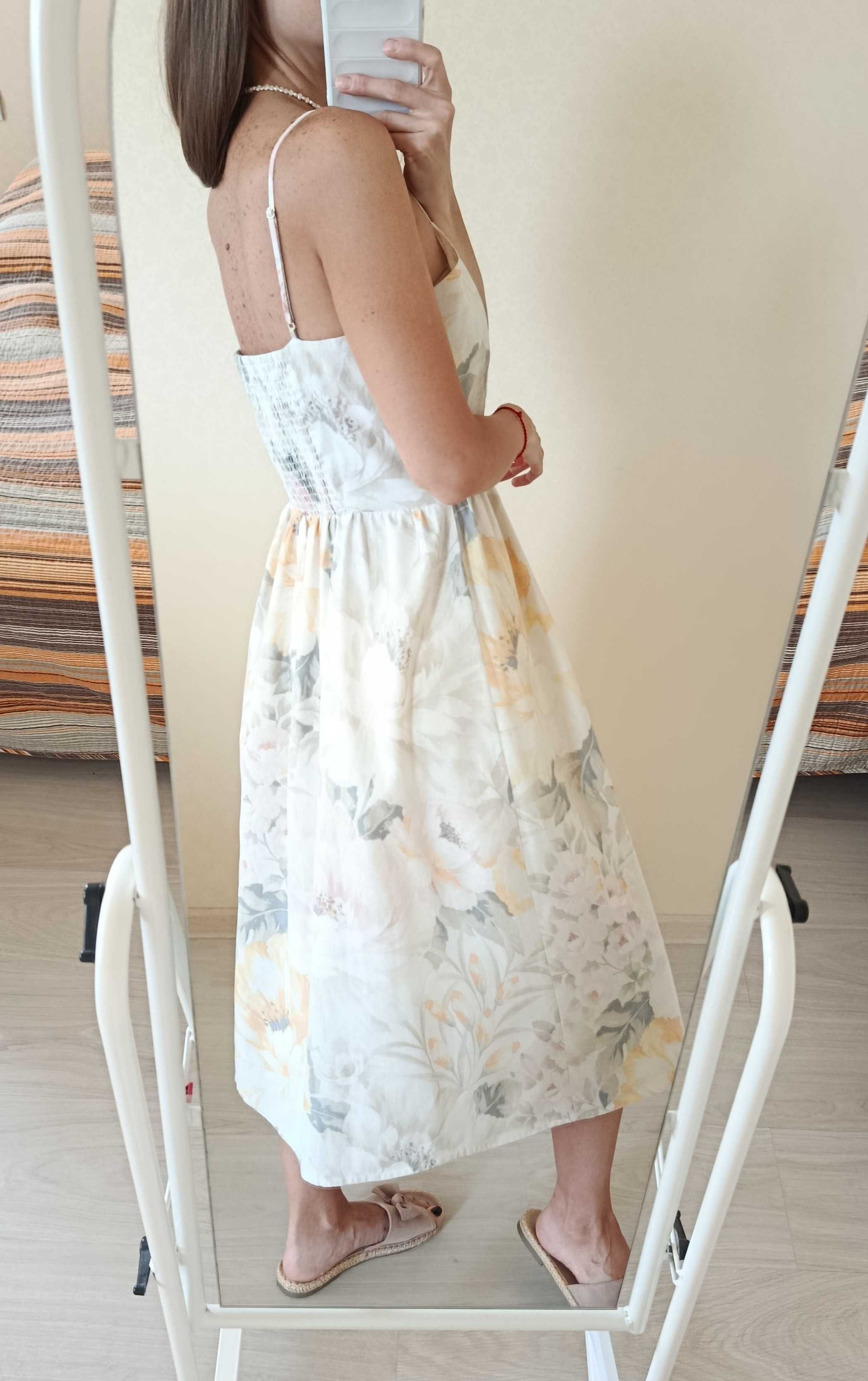 Лляна сукня сарафан h&m