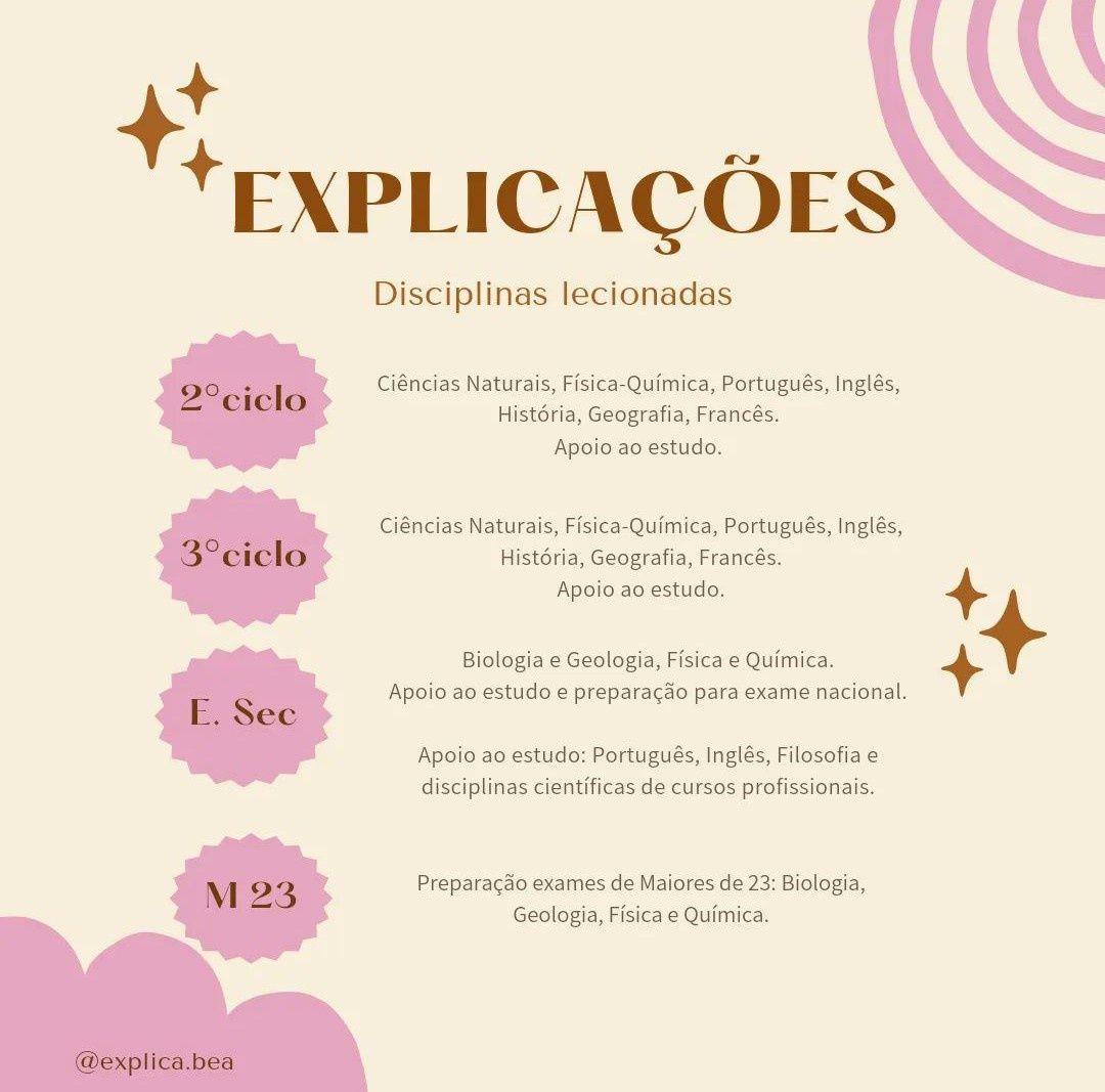 Explicações, Apoio ao Estudo e Preparação para exame BioGeo e FQA
