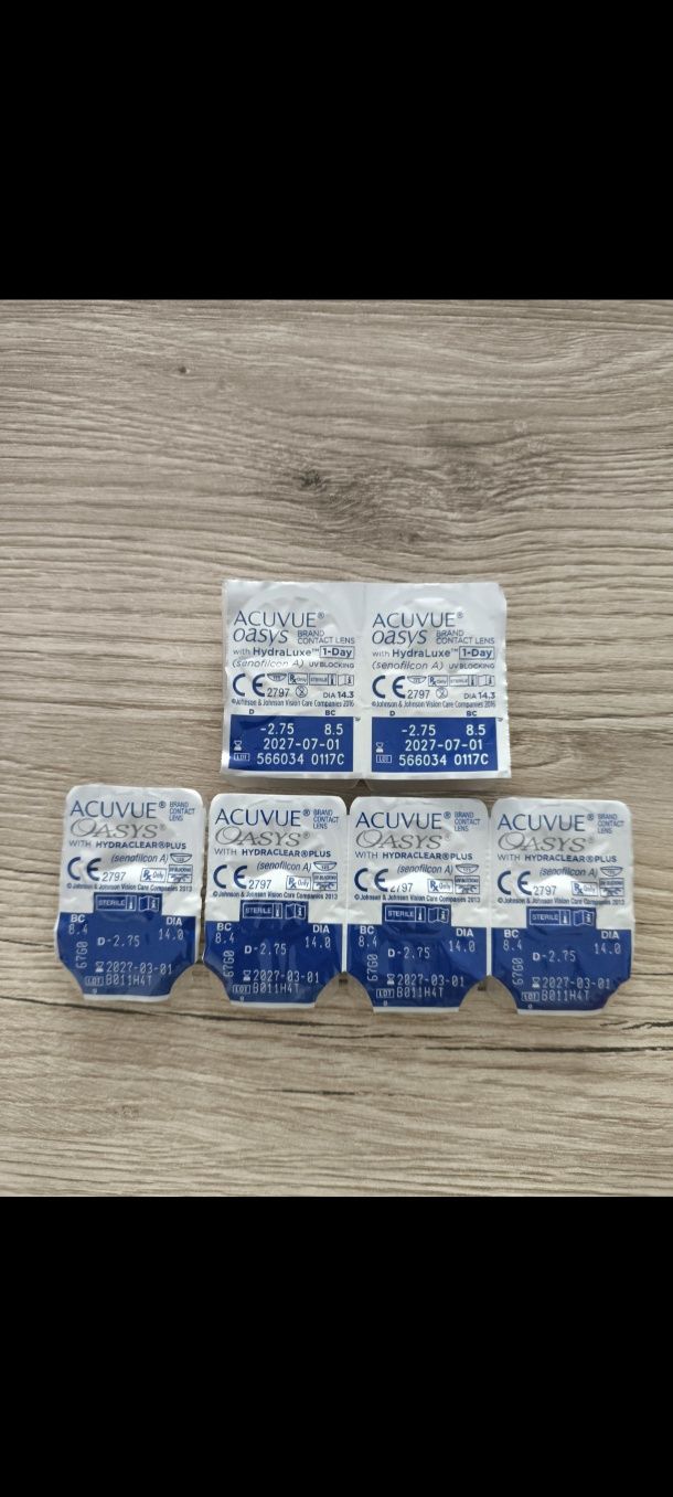 Soczewki kontaktowe Acuvue Oasys 6szt moc -2.75