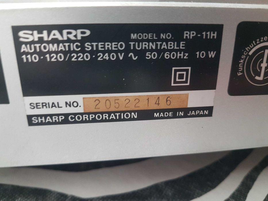 Gira discos Sharp made in japan