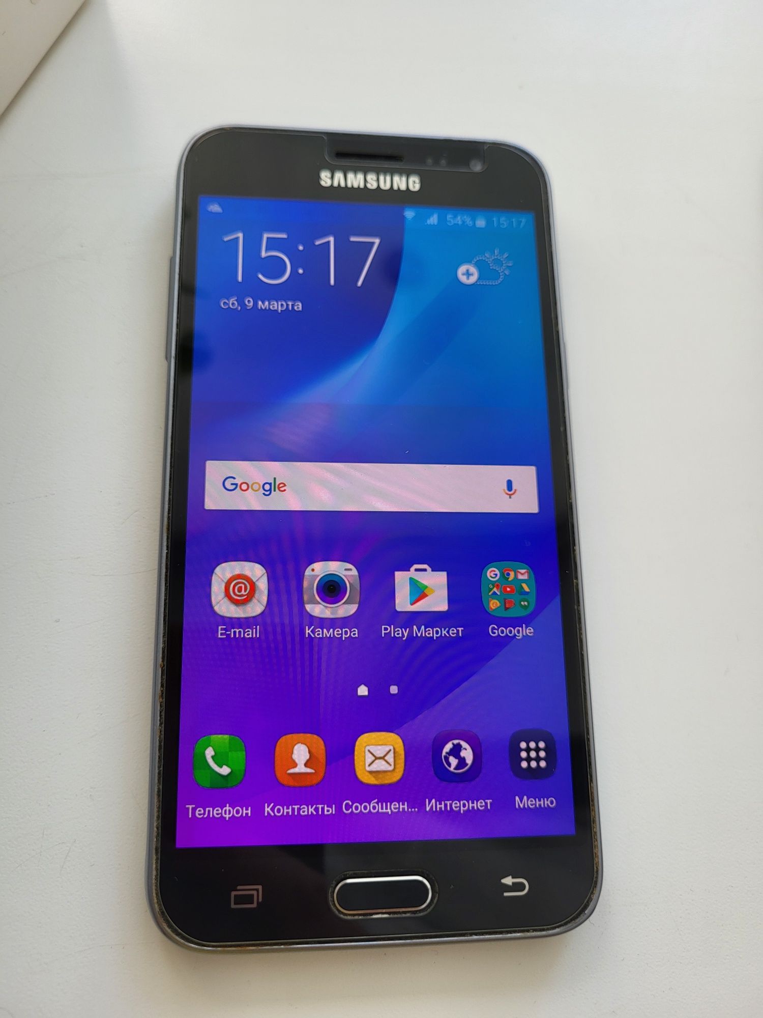 Samsung Galaxy J3 black мини Джек съёмная батарея