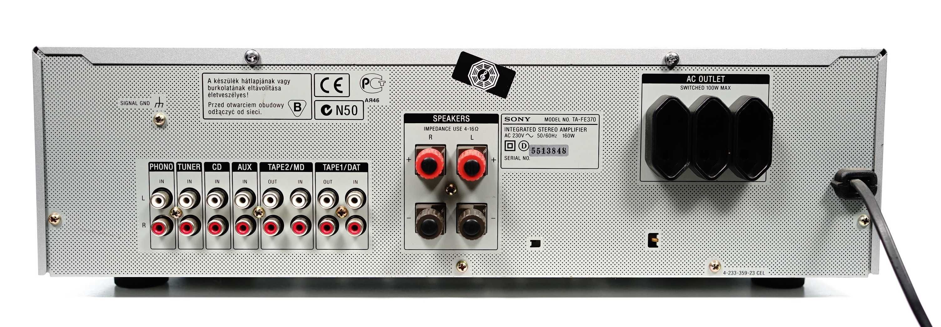 Wzmacniacz SONY TA-FE370 * 70W 4-16 Ohm * PHONO pre AMP + tuner