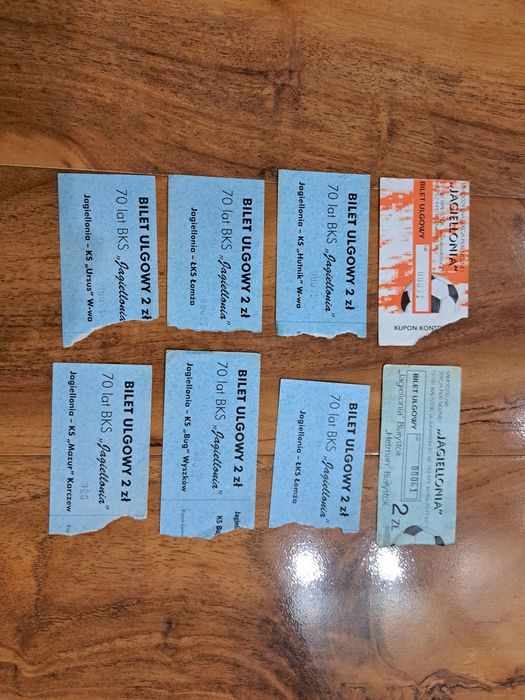 Bilety kolekcjonerskie Jagiellonia sezon 1996/1997