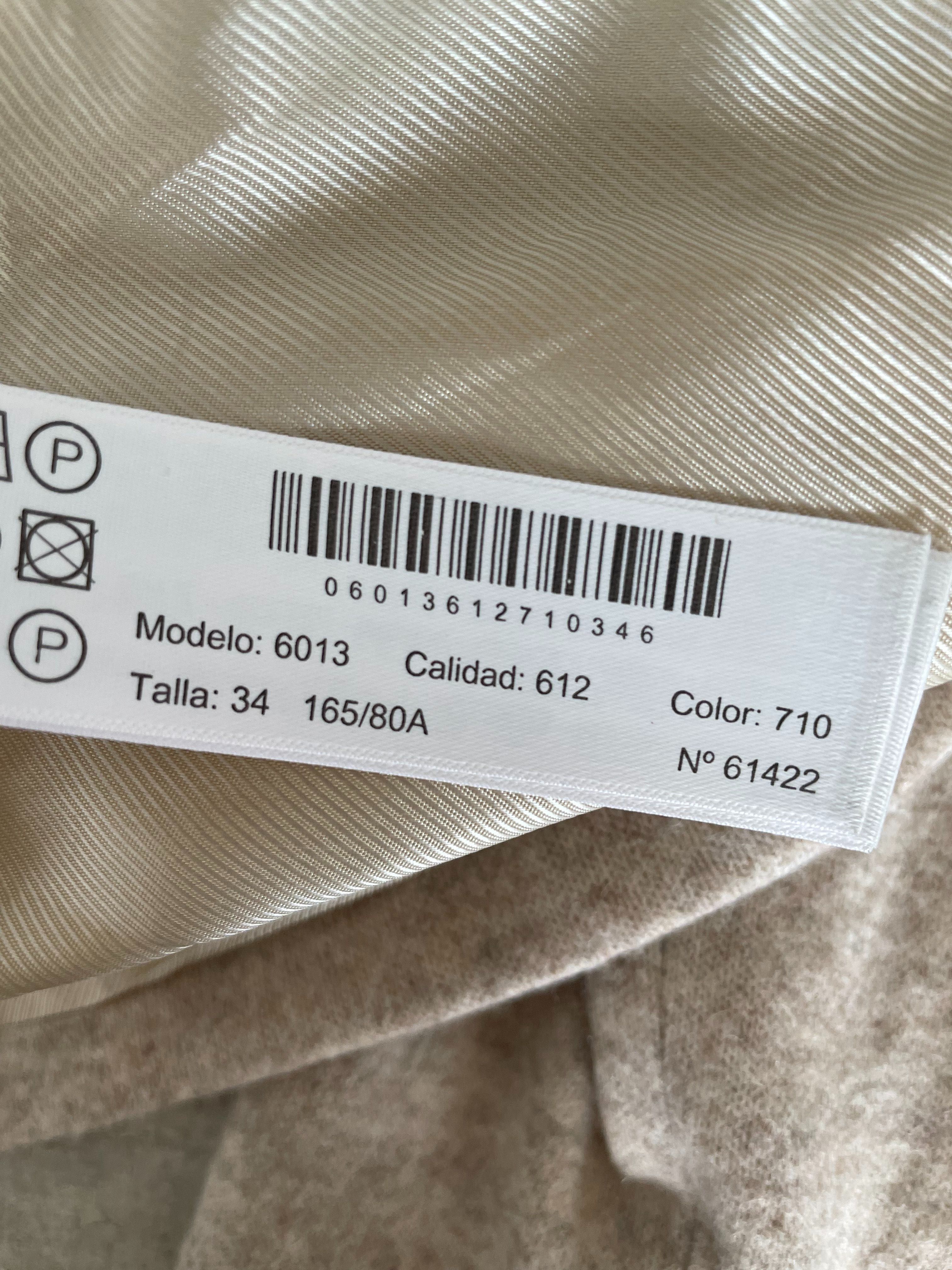 Massimo Dutti kremowa marynarka melanżowa minimalizm