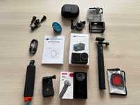 Kamera sportowa DJI OSMO ACTION 3, wysięgnik teleskopowy DJI, mikrofon