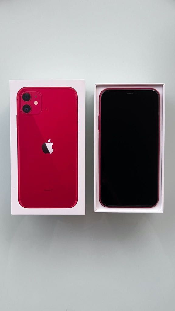 Apple iPhone 11 64GB | RED | jak nowy | bateria 84% | NOWE słuchawki