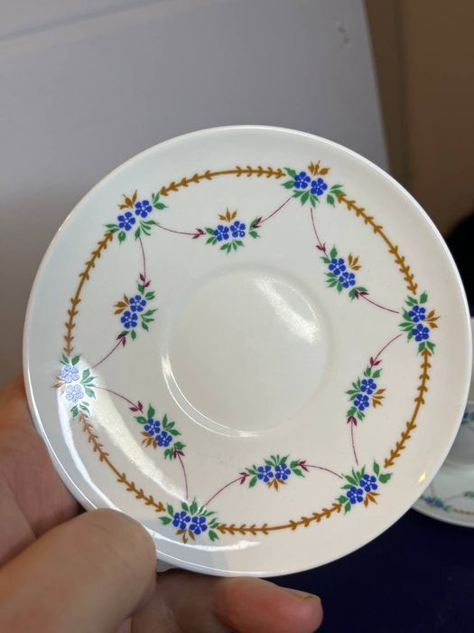 Кофейный пары/костяной фарфор/ЛФЗ/Незабудки/ф. Ландыш.