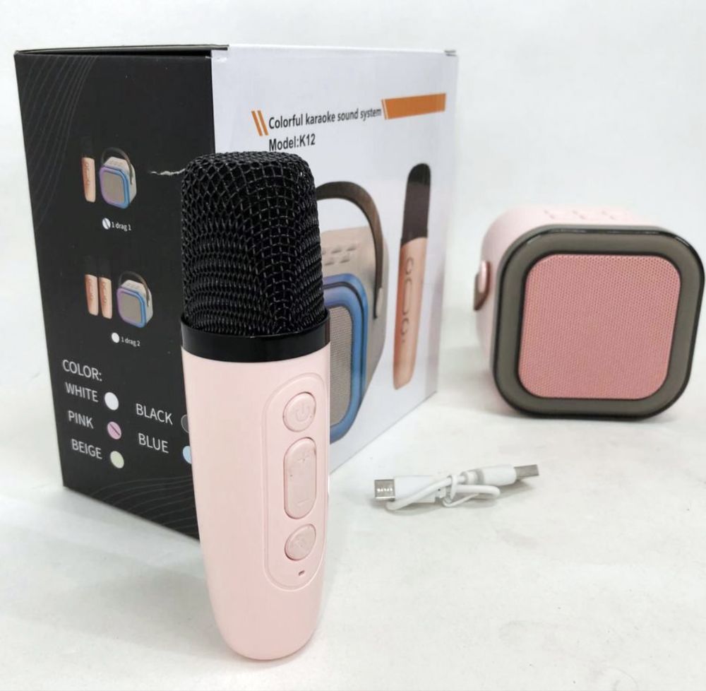 Колонка караоке з підсвіткою і мікрофоном Bluetooth