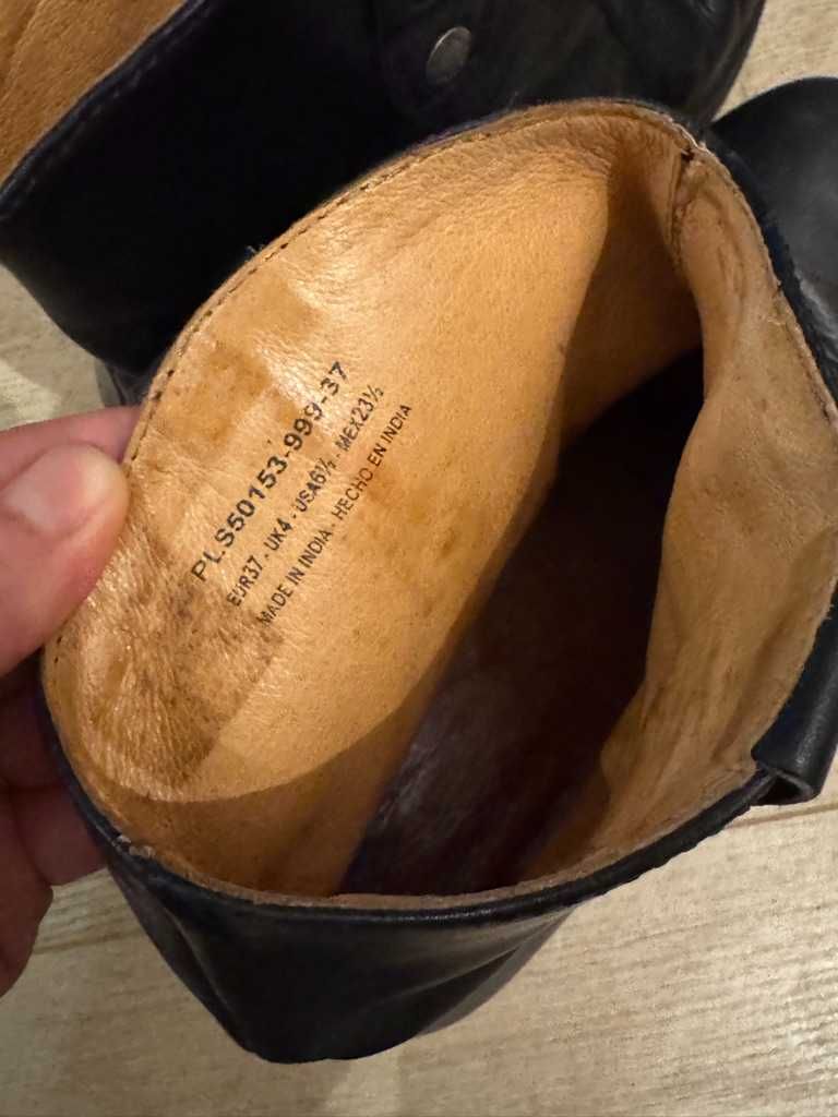 Buty kowbojki sztyblety botki Pepe Jeans Czarne skóra