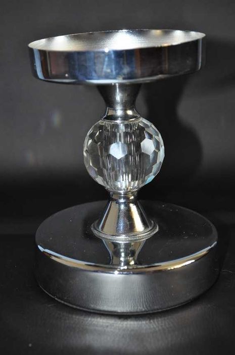 świecznik metalowy glamour