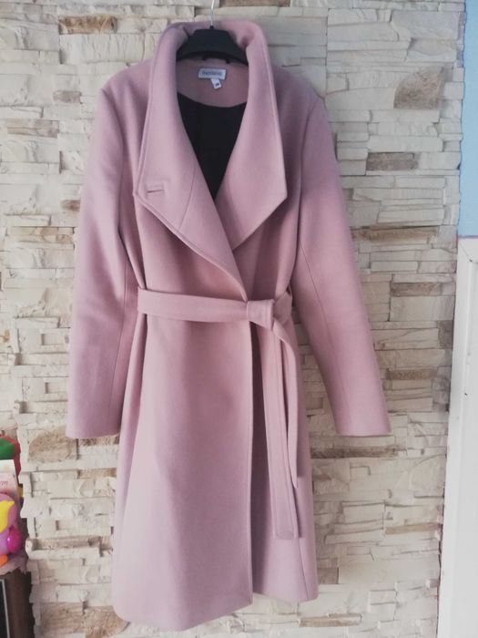 Płaszcz damski szlafrokowy pudrowy róż NoSens rozmiar 36