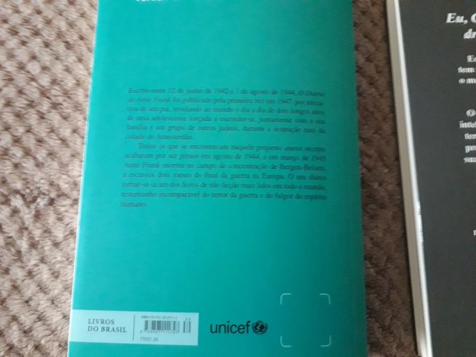 Livros novos Os filhos da droga, O diário de Anne Frank, O Principezin