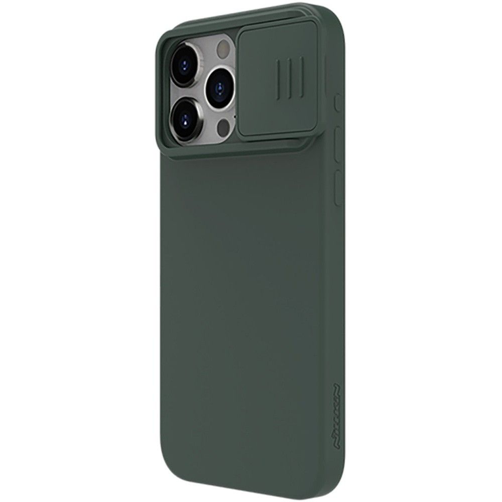 Etui Nillkin do iPhone 15 Pro Max CamShield Silky Silicone Case Green