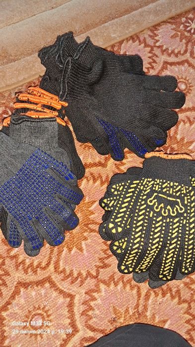 Захисні рукавиці  з ПВХ-нанесенням