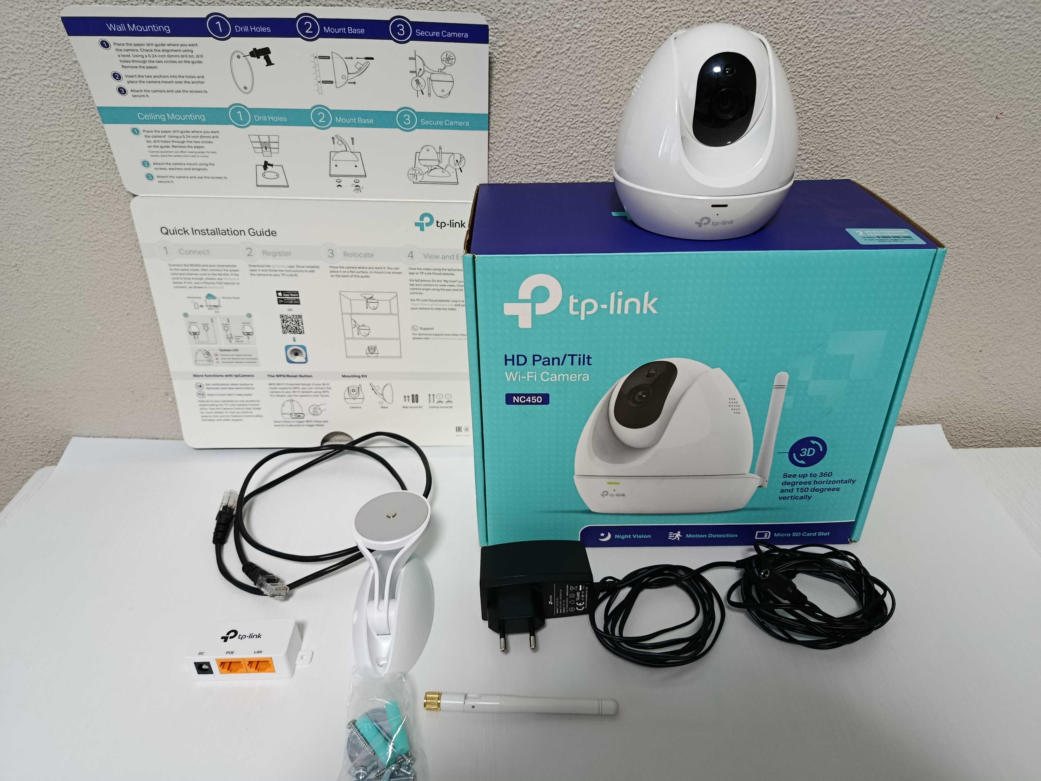 Поворотная облачная Wi-Fi IP-Камера TP-LINK NC450 с ночным видением