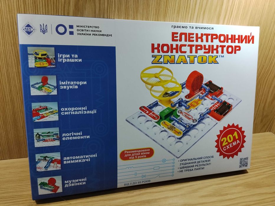 Детский электронный конструктор Znatok (знаток) 201 схема развивающий