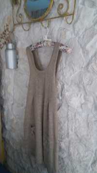 Vestido tunica ,  ,bege em malha"Friday project" Made in Italy