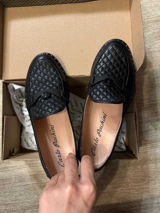 Черные лоферы Carlo Pachini