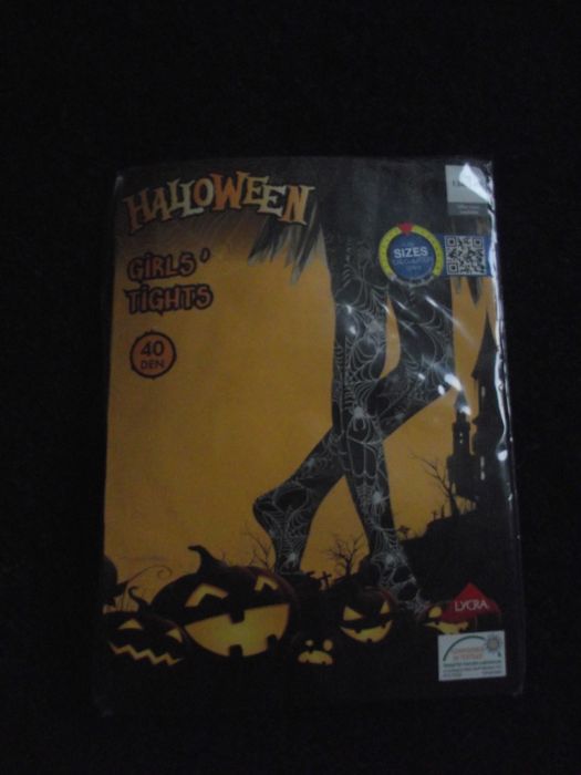 Rajstopy dziewczęce z motywem Hallowen