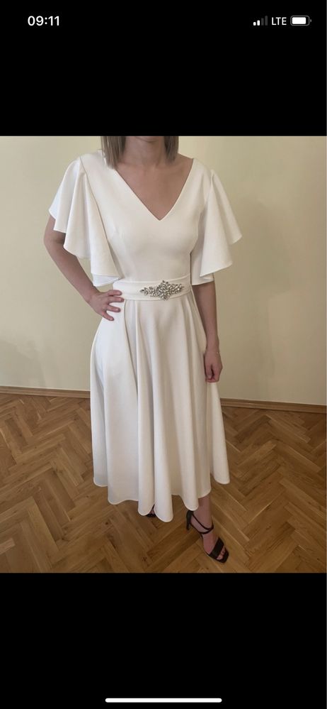 Biała sukienka na ślub, chrzciny, komunie, poprawiny