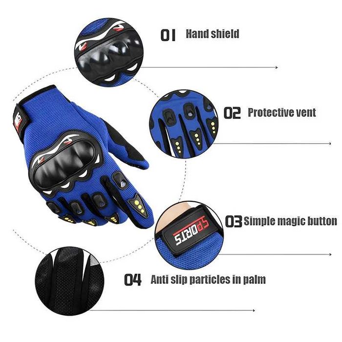 Luvas Proteção para Mota Moto Motocross Bicicleta Trotinete BTT NOVO