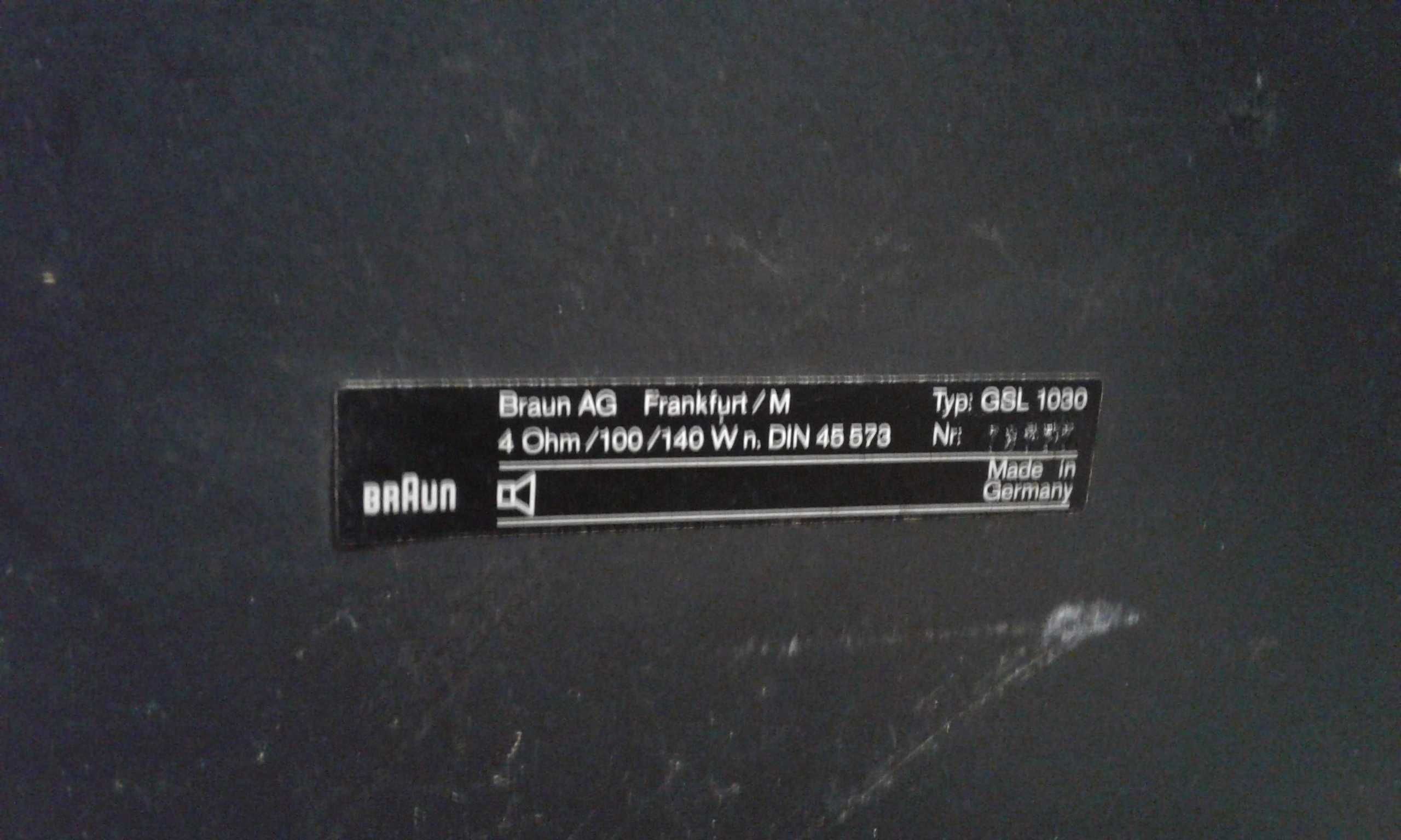 BRAUN GSL -1030,kolumny głośnikowe