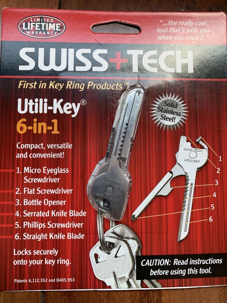 Мультитул Swiss Tech 7 см 6 в 1 с брелком для ключей