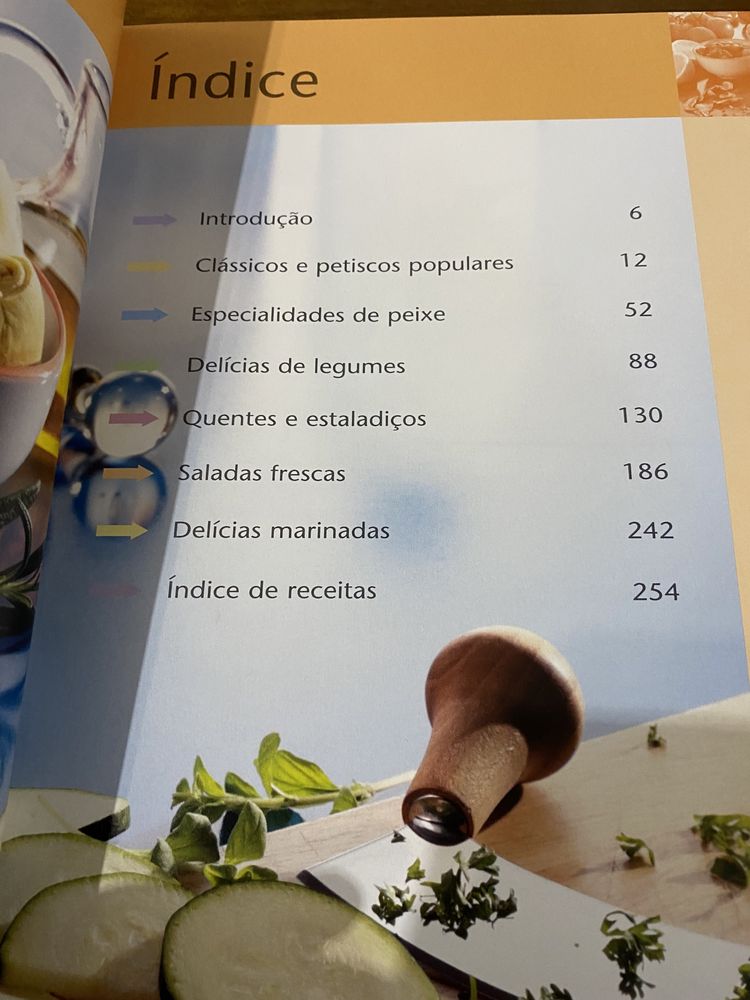 Livro de culinária Entradas