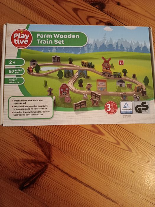 Drewniana kolejka , tory drewniane Farma Nowa