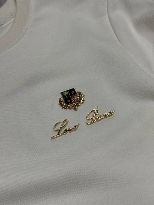 ЦЕНА БЫЛА 2200! Женский свитшот Loro Piano белая хлопковая кофта осень