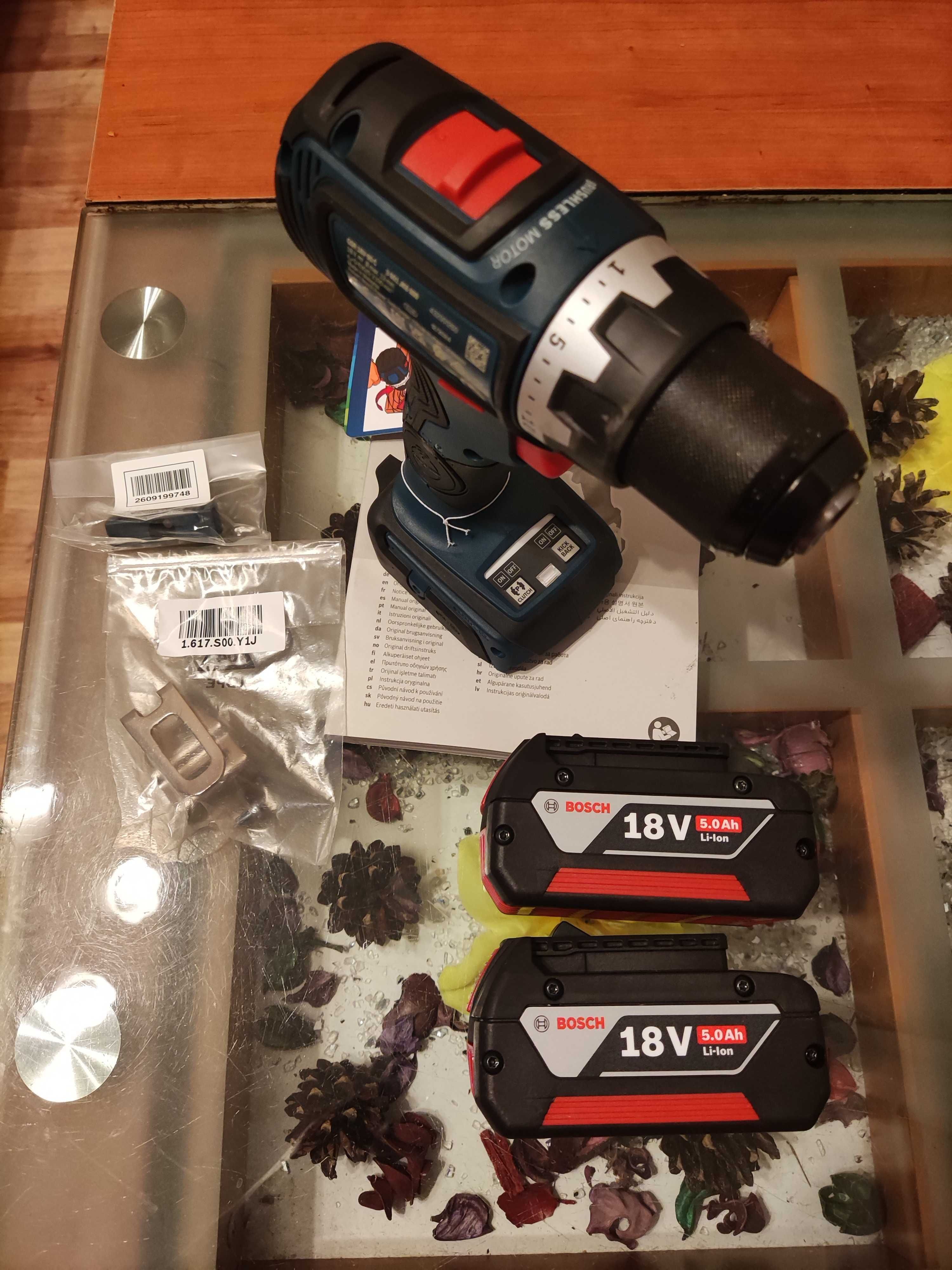 Wkrętarka Bosch GSR 18V-90C+2 akumulatory 5.0Ah