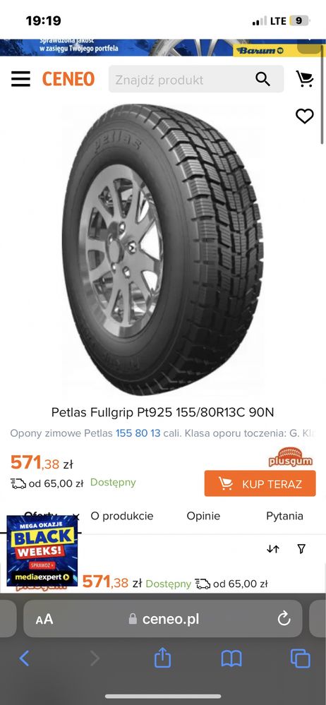 Opony Całoroczne Petlas 155/80/13C 155/13c 4szt Kia