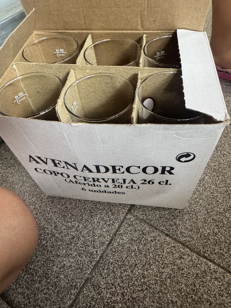 Caixa de copos de super bock