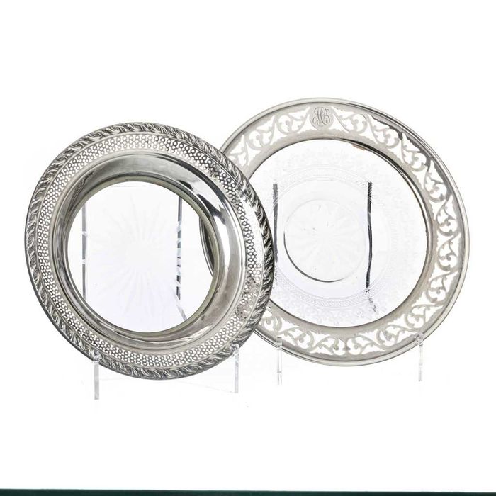 Floreira Oval com Plateau em Prata Portuguesa