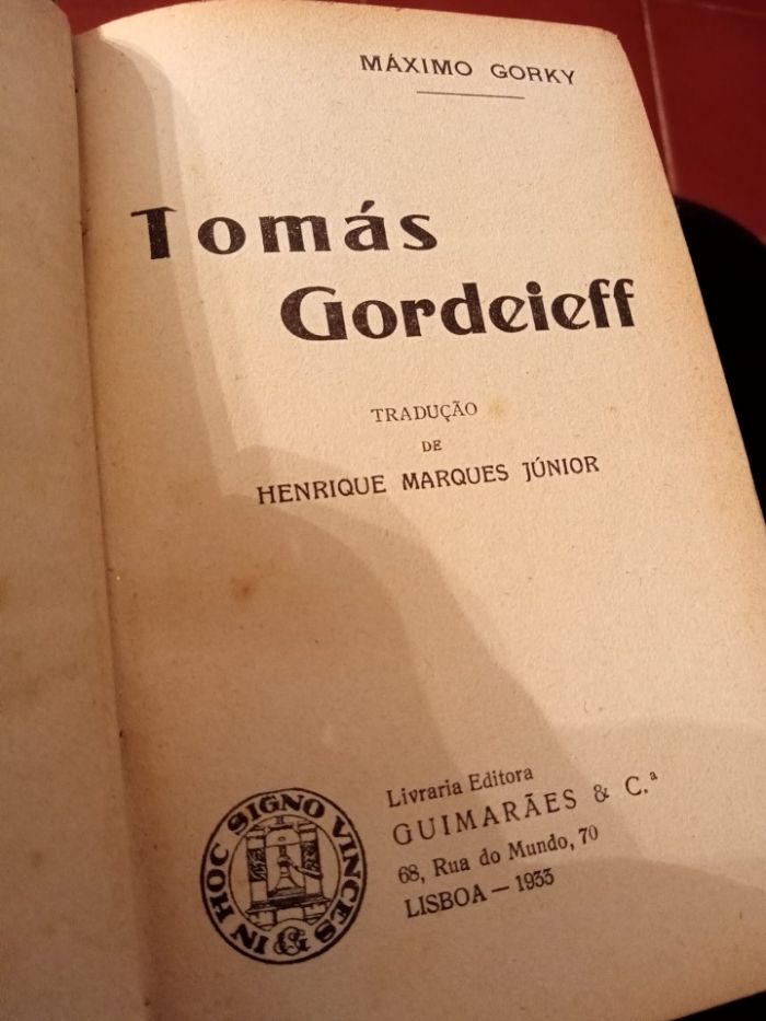 TOMÁS GORDEIEFF GORKI, Máximo, livro antigo da Guimarães, 1933