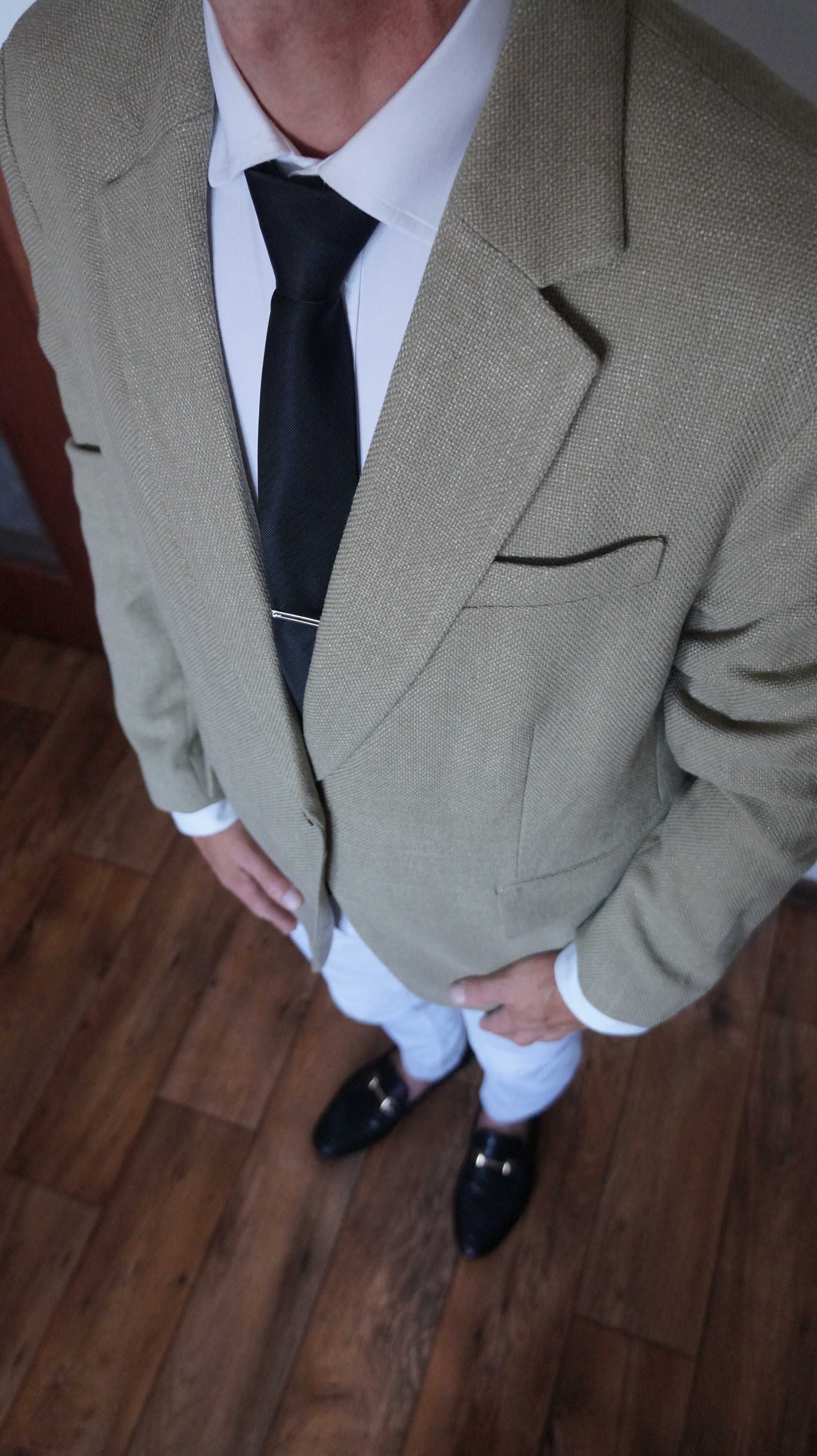 Blezer/Marynarka H&M Roz. S Kol. Khaki Jasny Fit